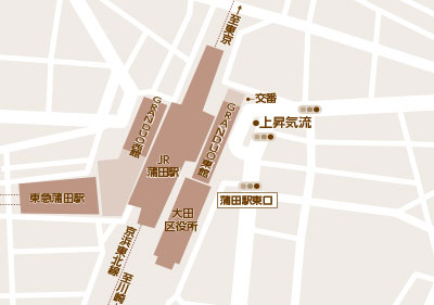 蒲田駅の周辺地図
